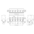 Pluggable PCB Terminal Blocks Male and Female Connectors with Ears Right Angle